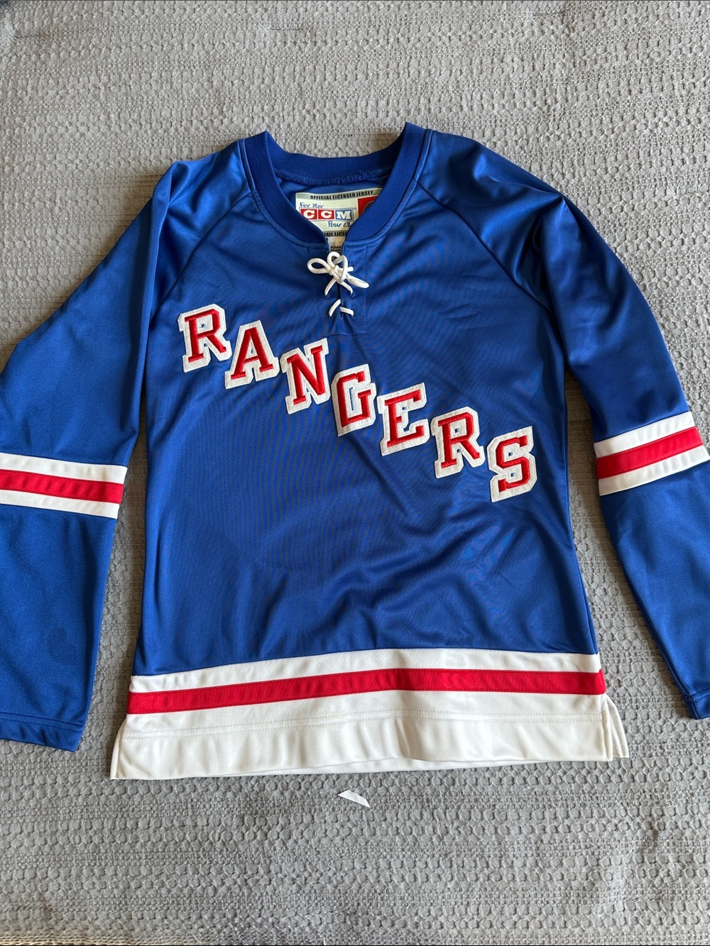 NY Rangers Blue Lace-Up Womens Jersey